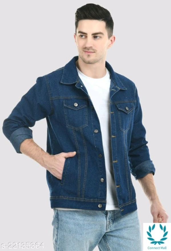 Stylish Partywear Men Jackets - S, Denim, Jacket, Pack of:1